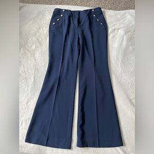 NWT - White House Black Market nautical slim flare pants